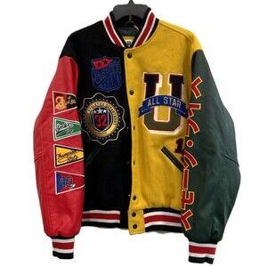 Smoke Rise Mens Varsity Jacket XL Wool Blend Friday The 13th Patch NWT